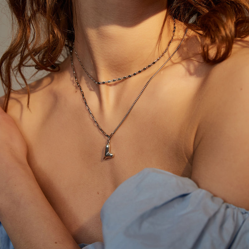 Silver Heart the necklace