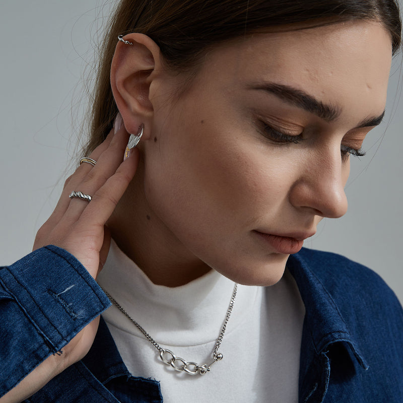 RIPPLES the circle chip earrings